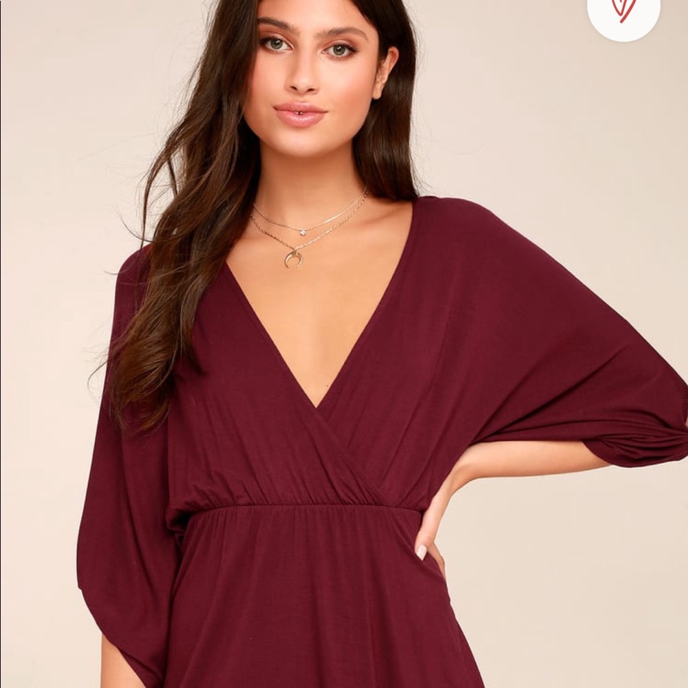 Burgundy Shift Dress Lulu’s